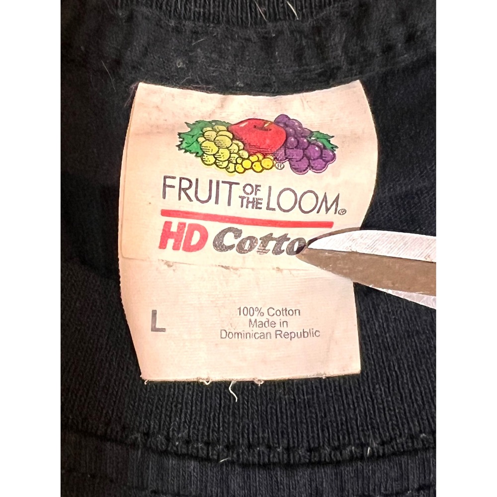 Fruit of the Loom Wolf Lightning Graphic T-Shirt Mens Large Black Cotton Tee - Picture 3 of 6